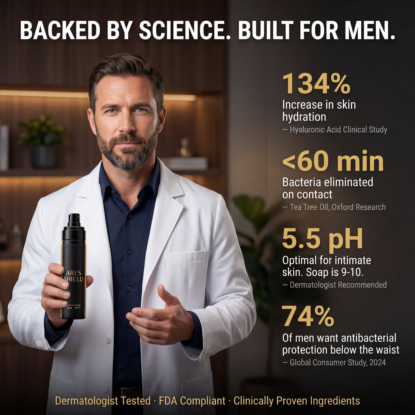 ARES Bouclier - Spray Fraîcheur Intime